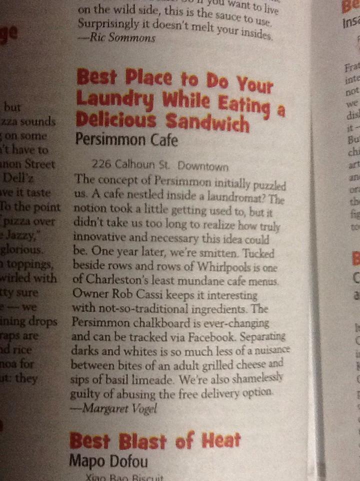 The College Laundry Menu