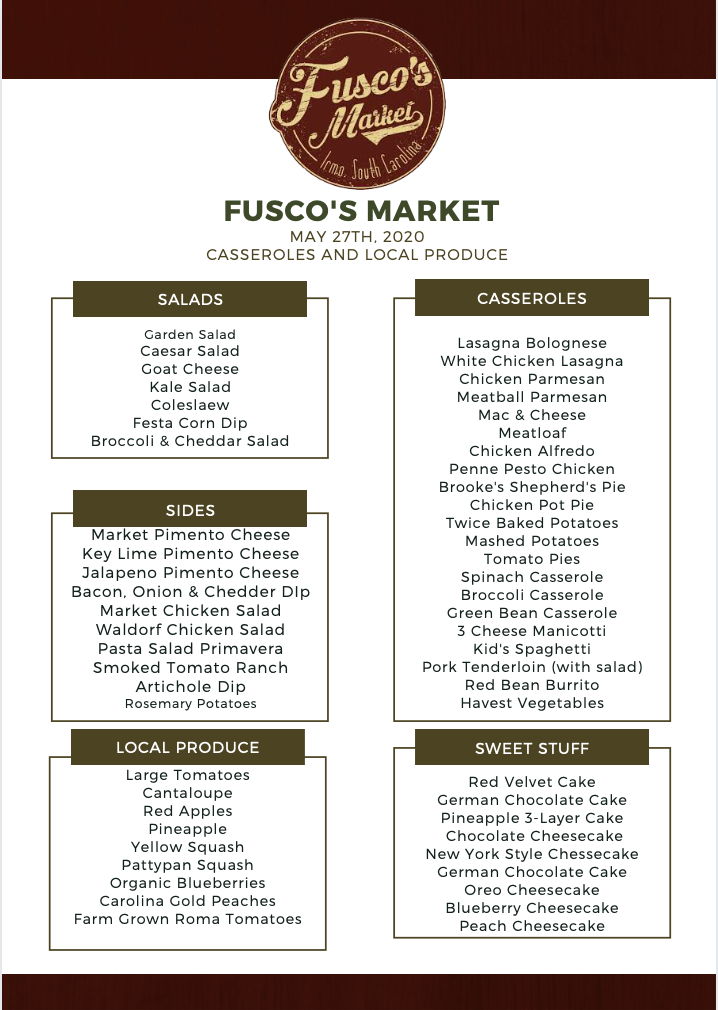 Fusco's Market 2900 Dreher Shoals Rd suite a, Columbia