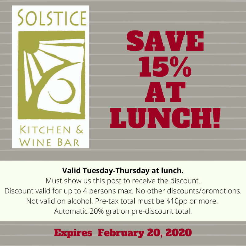 Solstice Kitchen & Wine Bar 841-4 Sparkleberry Ln, Columbia