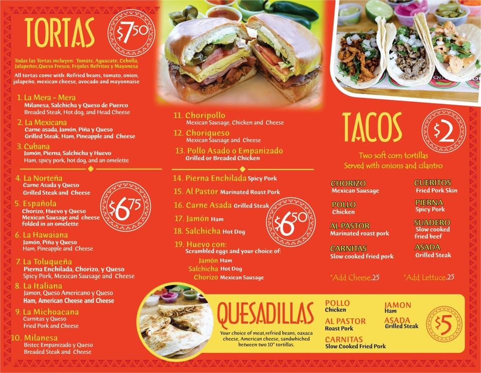 Las Meras Tortas 6119 White Horse Rd, Greenville