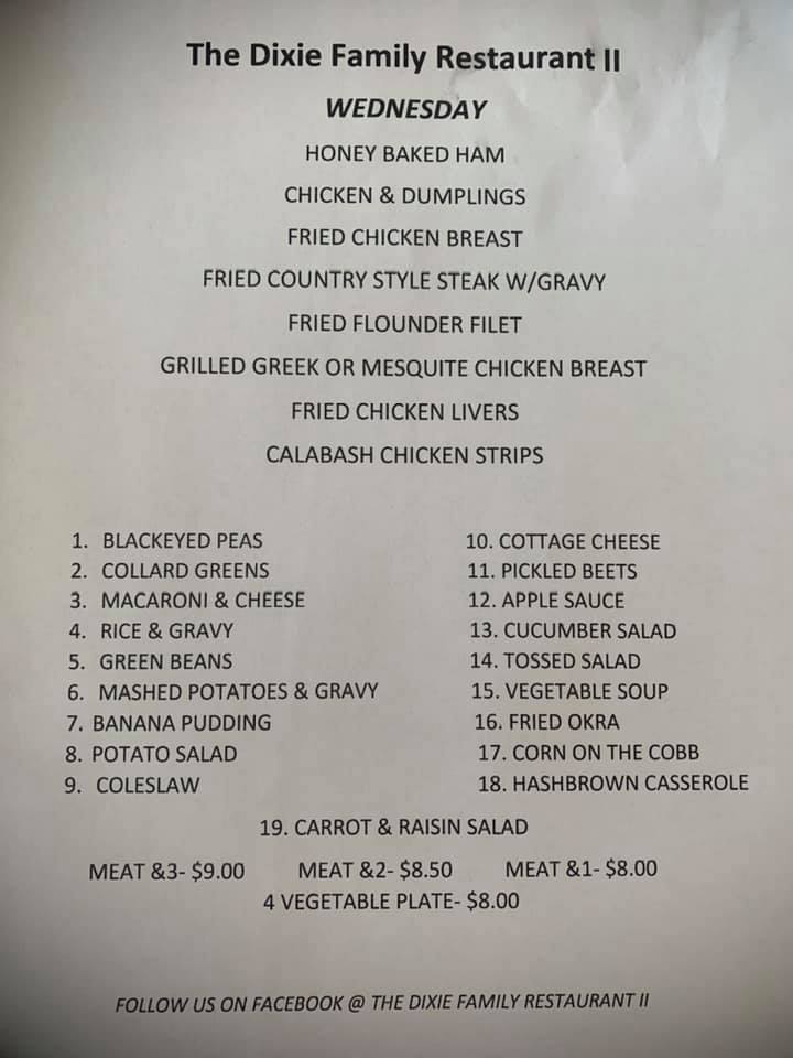 Dixie Family Restaurant II 701 Wade Hampton Blvd, Greenville