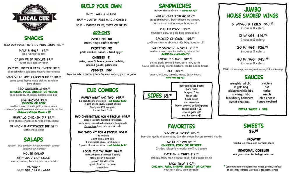 Local Cue Sports Bar 30 Orchard Park Dr Suite 7, Greenville