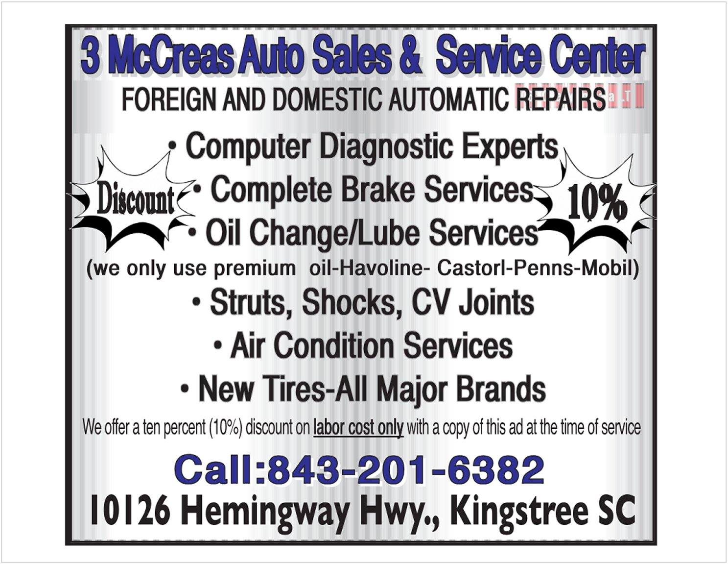 3 McCrea's Auto Sales and Repair