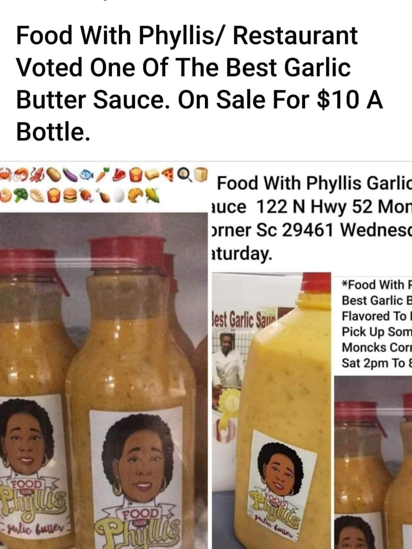 Food With Phyllis Menu