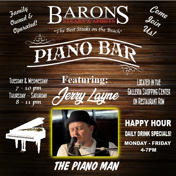 Barons Steaks and Spirits and Piano Bar 9650 N Kings Hwy, Myrtle Beach