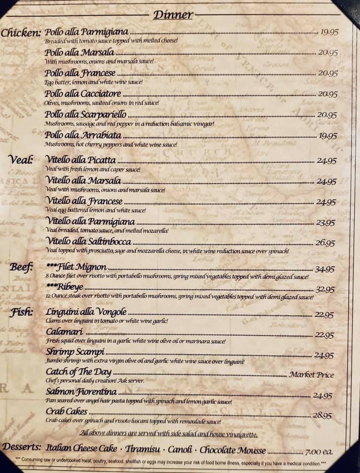 Sole Italian Restaurant 3401 N Kings Hwy, Myrtle Beach