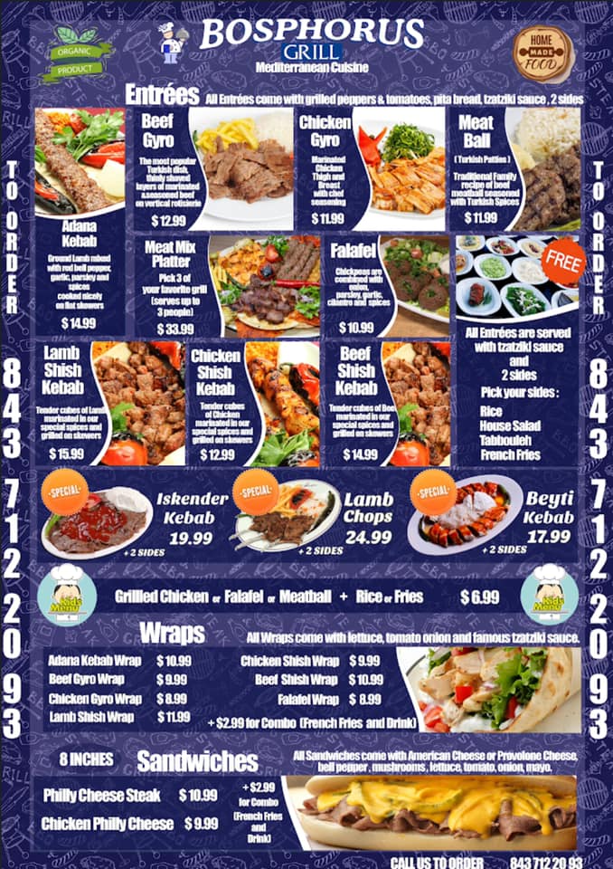 Bosphorus Grill 1225 38th Ave N, Myrtle Beach
