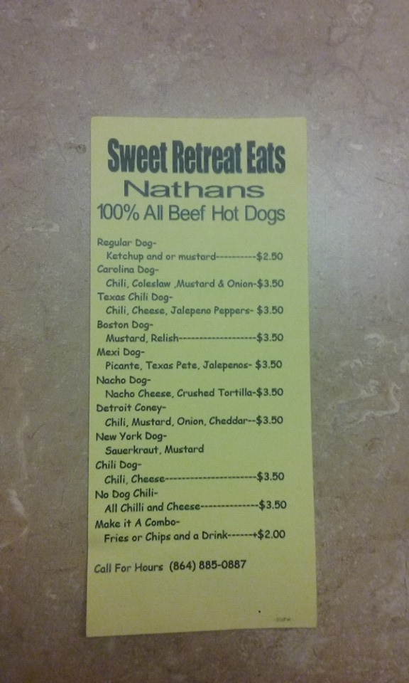Sweet Retreat Menu