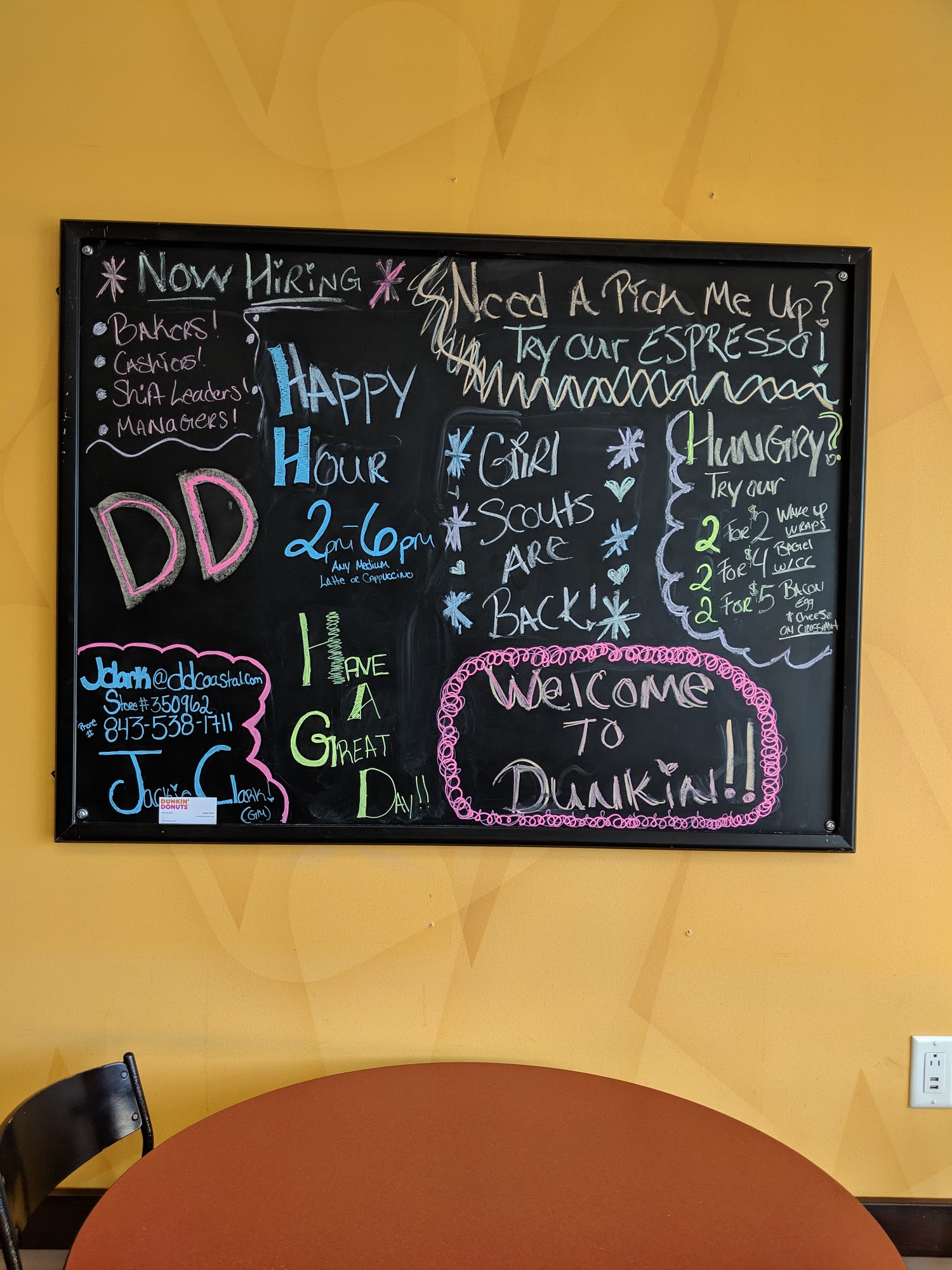 Dunkin' Menu