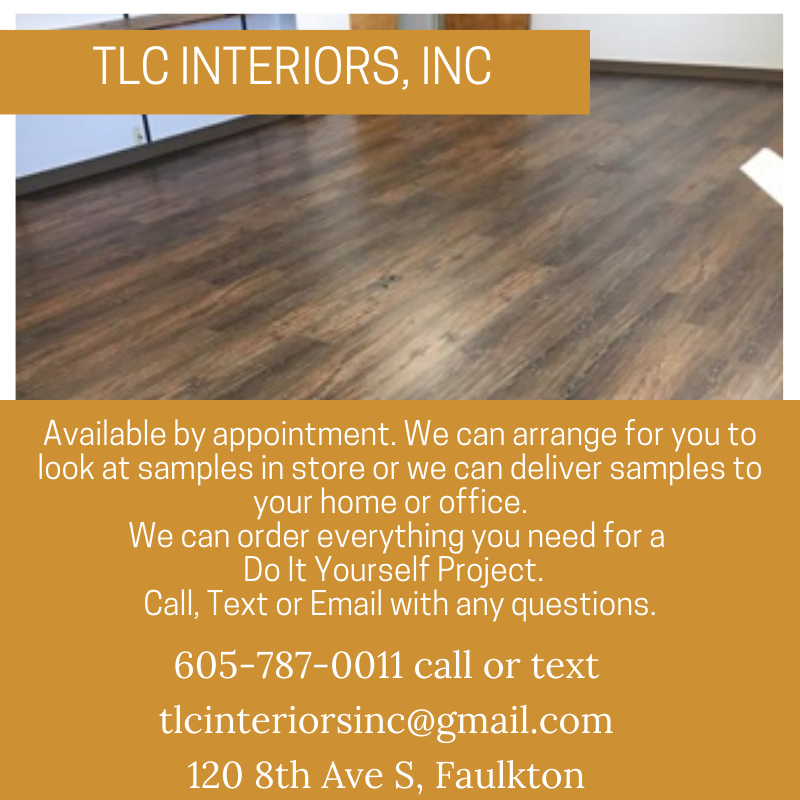 TLC Interiors Inc. 120 8th Ave S, Faulkton South Dakota 57438