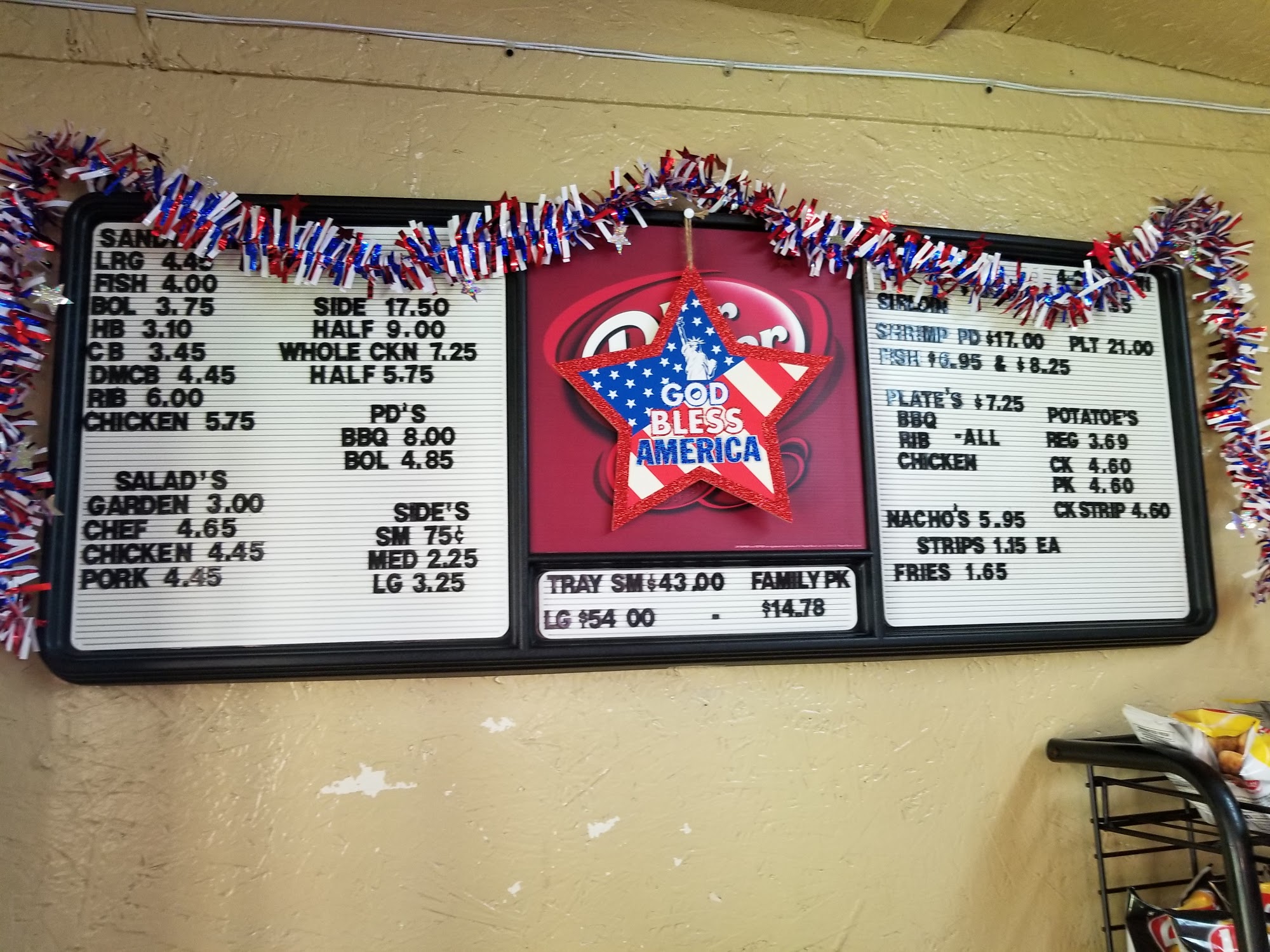 Richards Bar B Que Menu