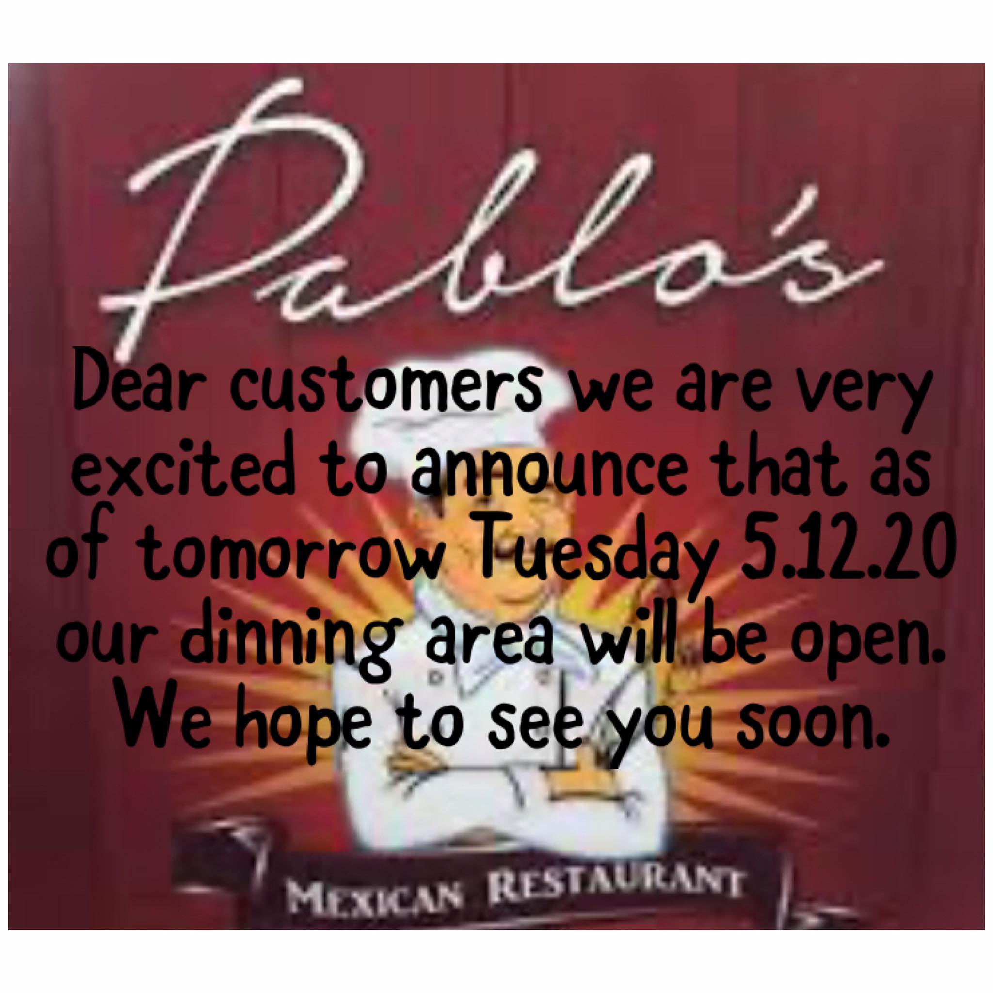 Pablo's Authentic Mexican Restaurant 1042 S Riverside Dr, Clarksville