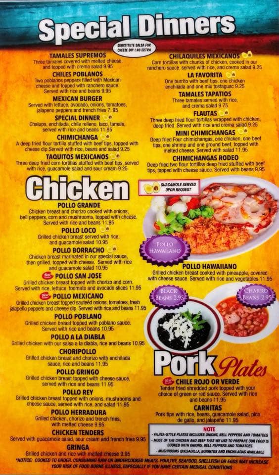Guacamole's Mexican Restaurant 1490 Tiny Town Rd B5, Clarksville