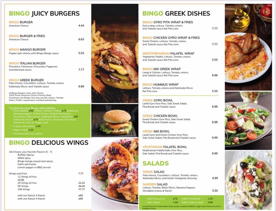 Bingo Burgers & Subs 502 S James Campbell Blvd, Columbia