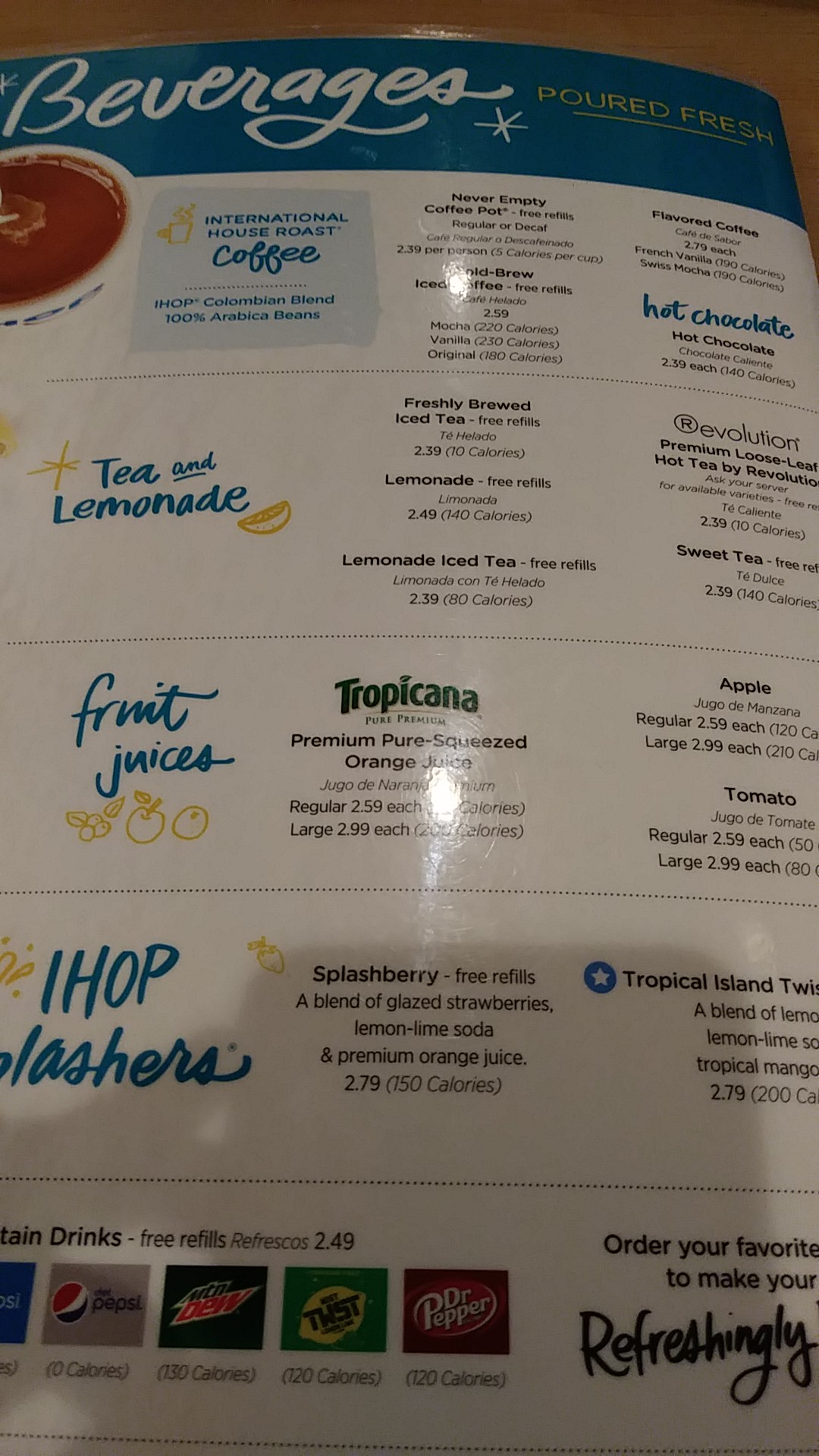 IHOP Menu