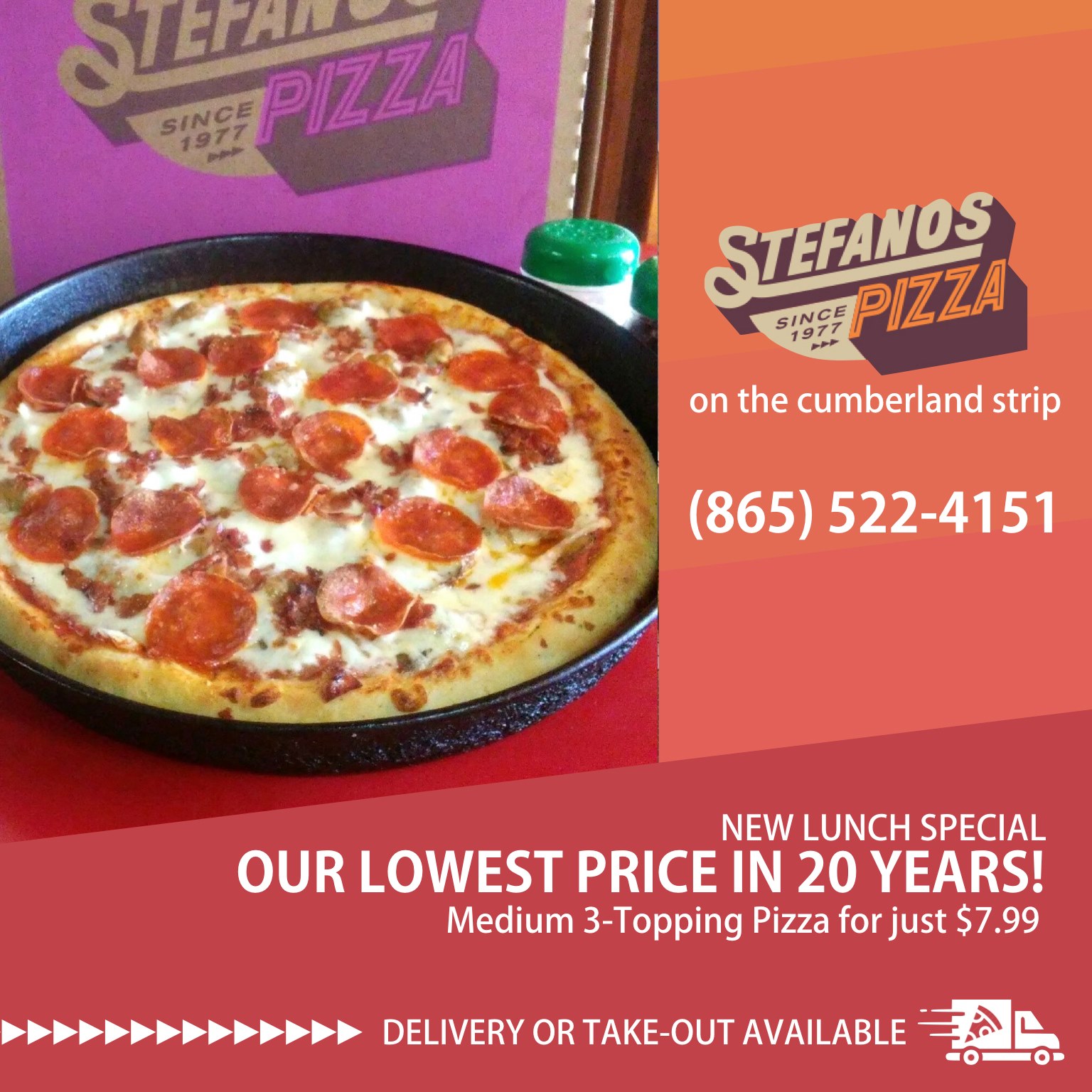 Stefanos Pizza 1937 Cumberland Ave, Knoxville