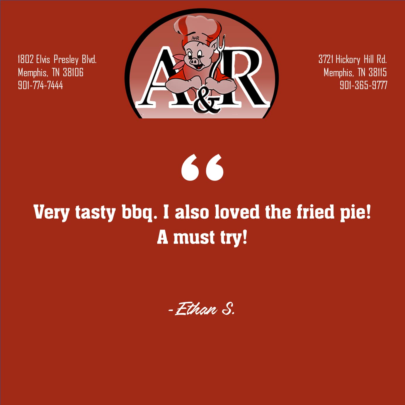A&R Bar-B-Que 1802 Elvis Presley Blvd, Memphis