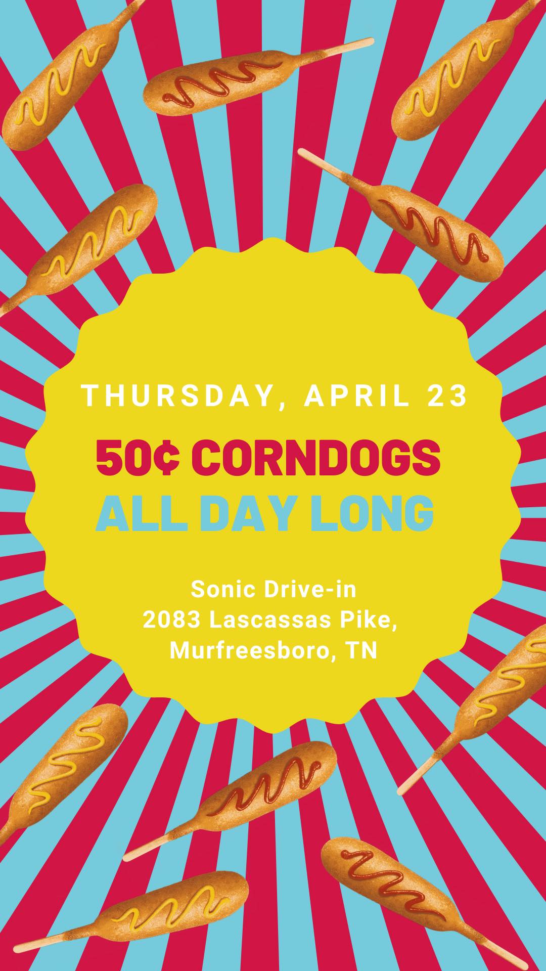 Sonic Drive-In 2083 Lascassas Pike, Murfreesboro