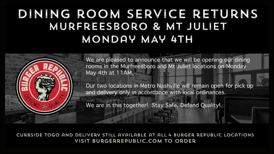 Burger Republic 420 11th Ave S, Nashville