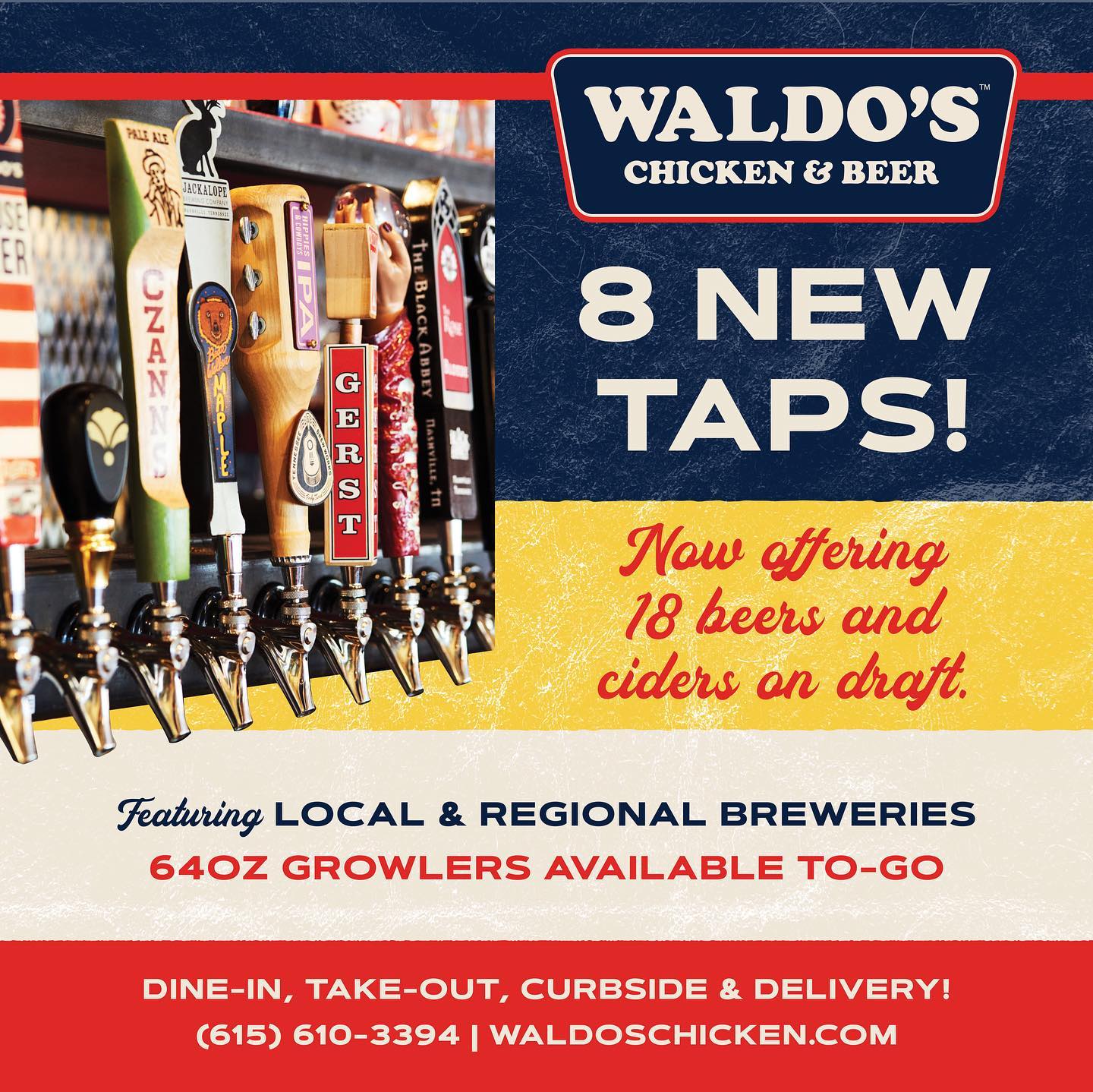 Waldo's Chicken and Beer 1120 4th Ave N #103, Nashville