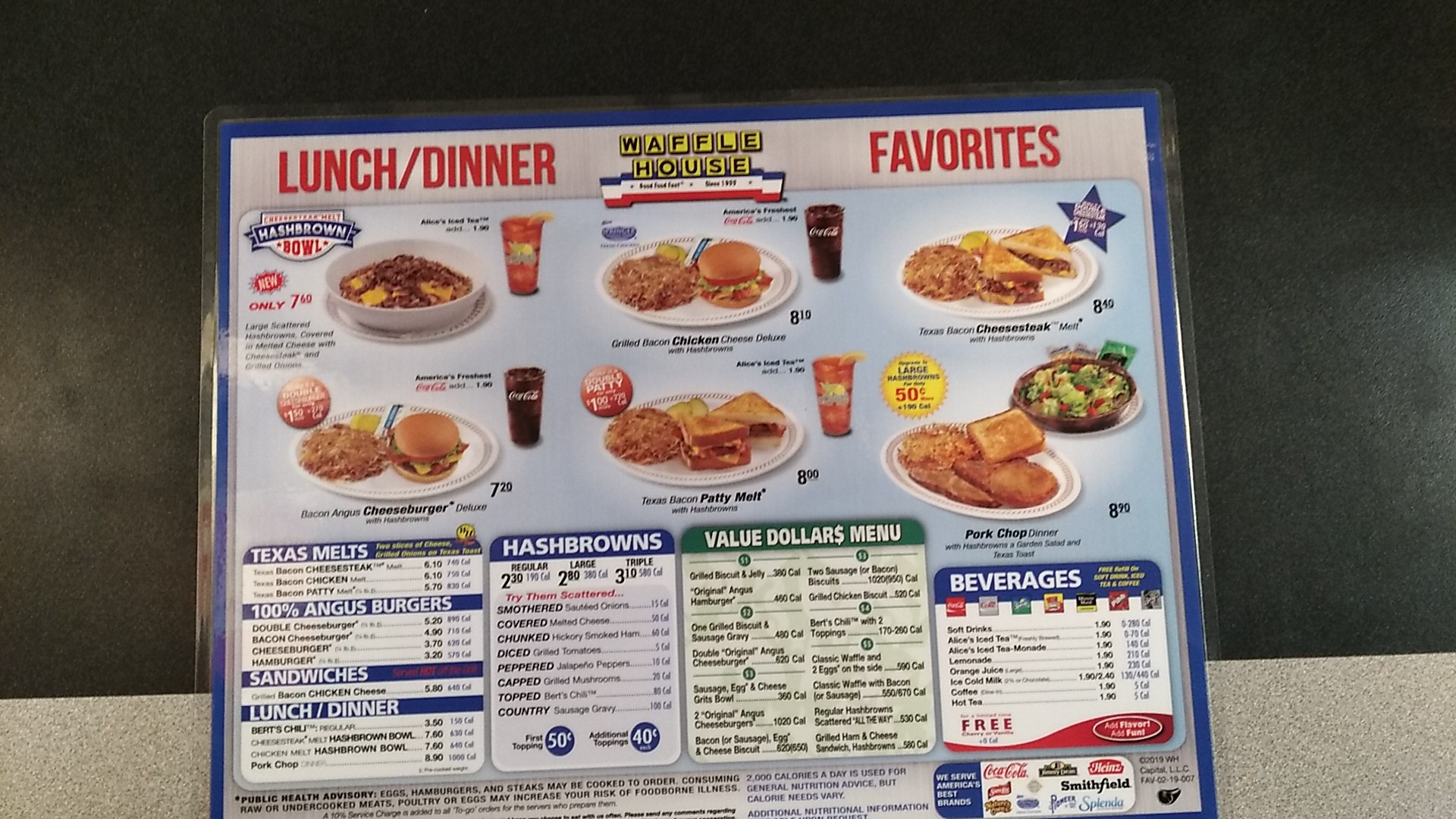 Waffle House Menu