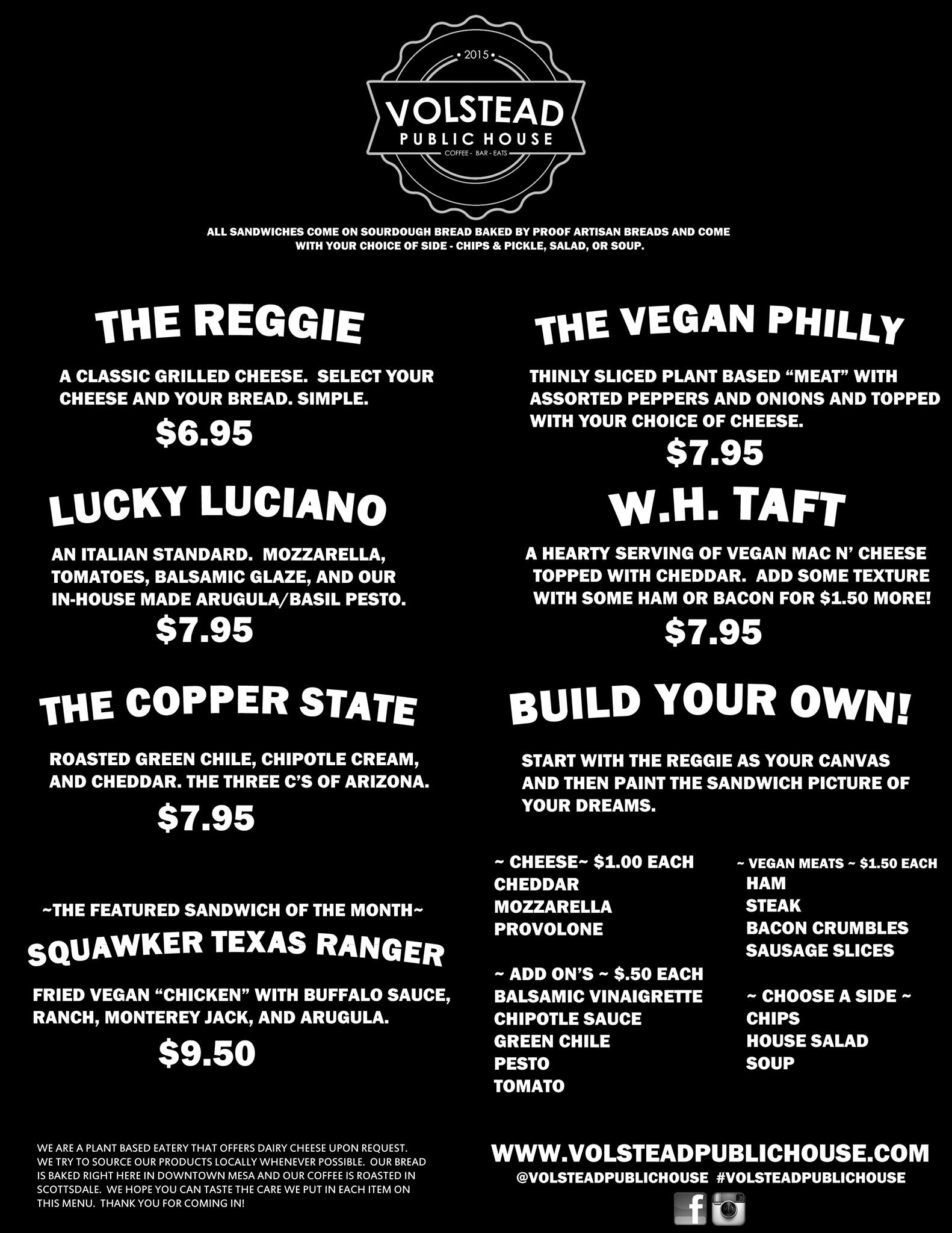 Countryside Coffee Shop Menu