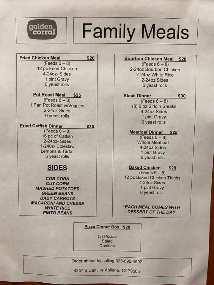 Golden Corral Buffet & Grill 4357 S Danville Dr, Abilene