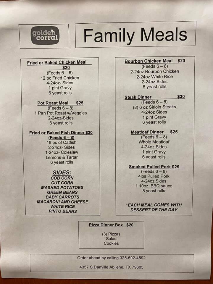Golden Corral Buffet & Grill 4357 S Danville Dr, Abilene