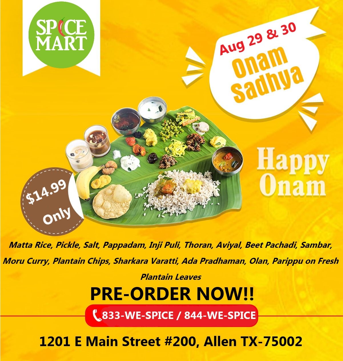 SpiceMart Grocers & Caterers 1201 E Main St #200, Allen
