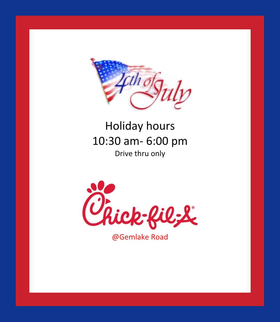 Chick-fil-A 5544 W Amarillo Blvd, Amarillo