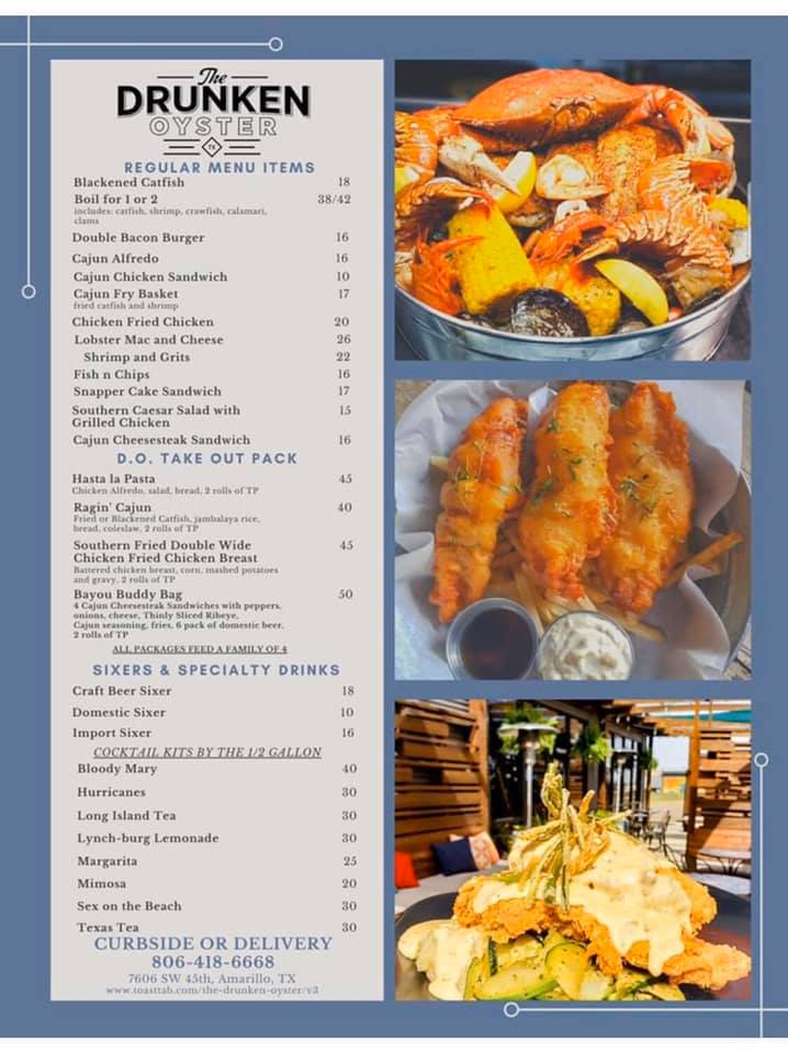 Drunken Oyster 7606 SW 45th Ave #100, Amarillo
