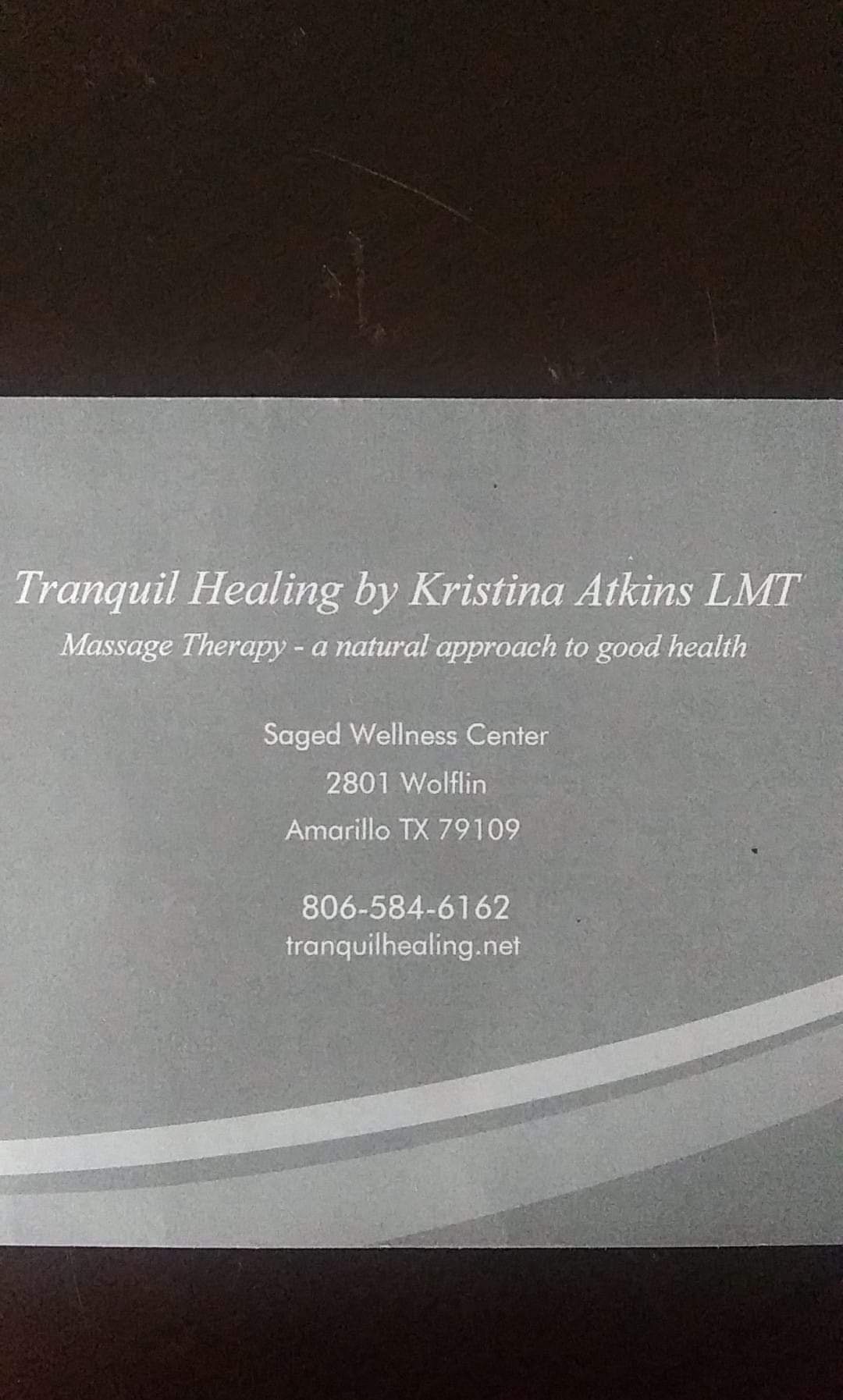Tranquil Healing by Kristina Atkins LMT