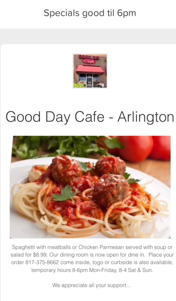 Good Day Cafe 6204 S Cooper St # 132, Arlington