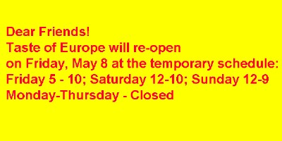 A Taste of Europe 1901 W Pioneer Pkwy, Arlington