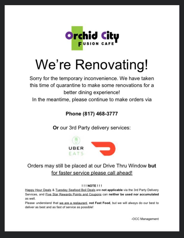Orchid City Fusion Cafe 2135 Southeast Pkwy #101, Arlington