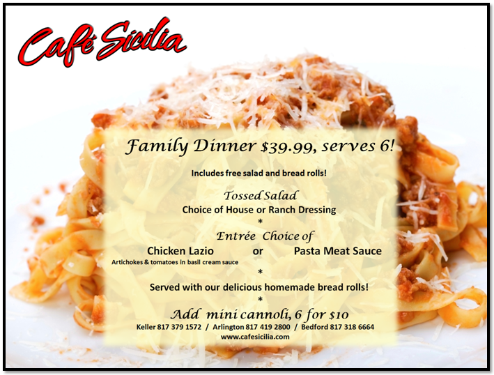 Cafe Sicilia Arlington 7221 Matlock Rd #3409, Arlington