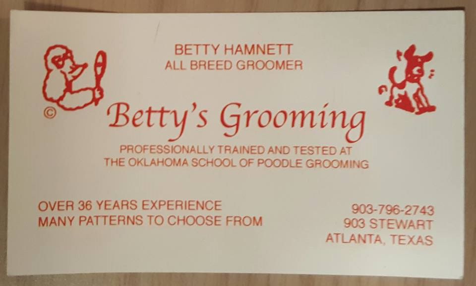Betty's Grooming 903 Stewart St, Atlanta Texas 75551