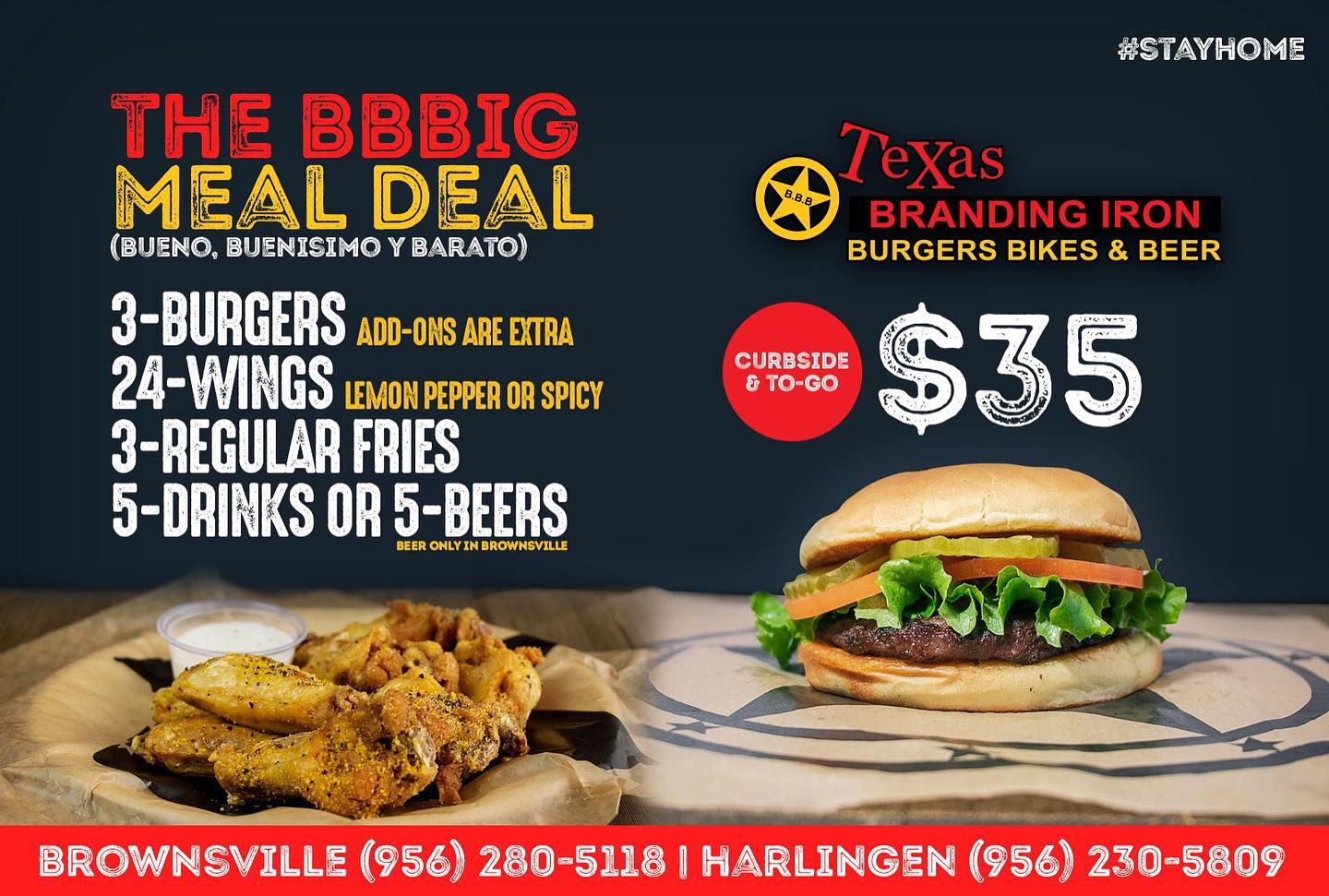 Texas Branding Iron Burgers Bike & Beer 1805 E Ruben M Torres Blvd #17, Brownsville