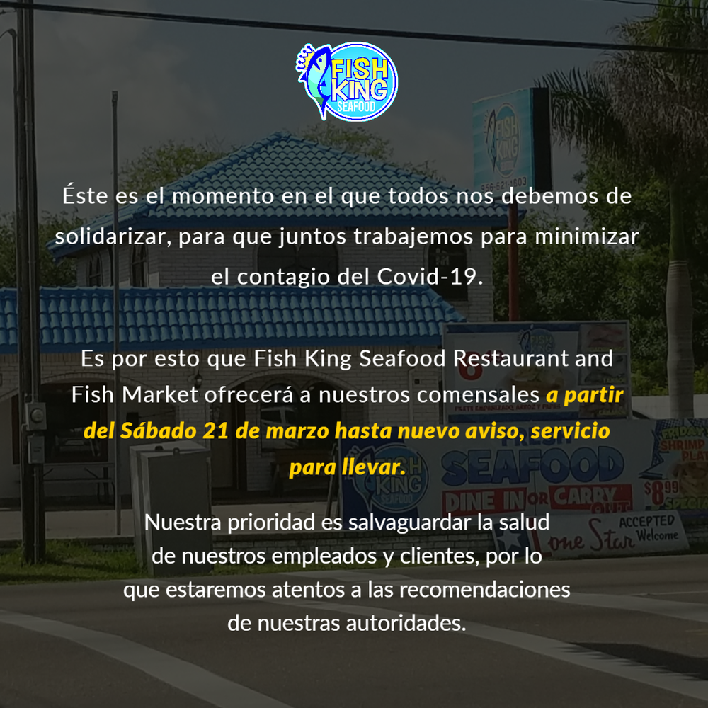 Fish King Seafood Restaurant & Market 5210 S Padre Island Hwy, Brownsville