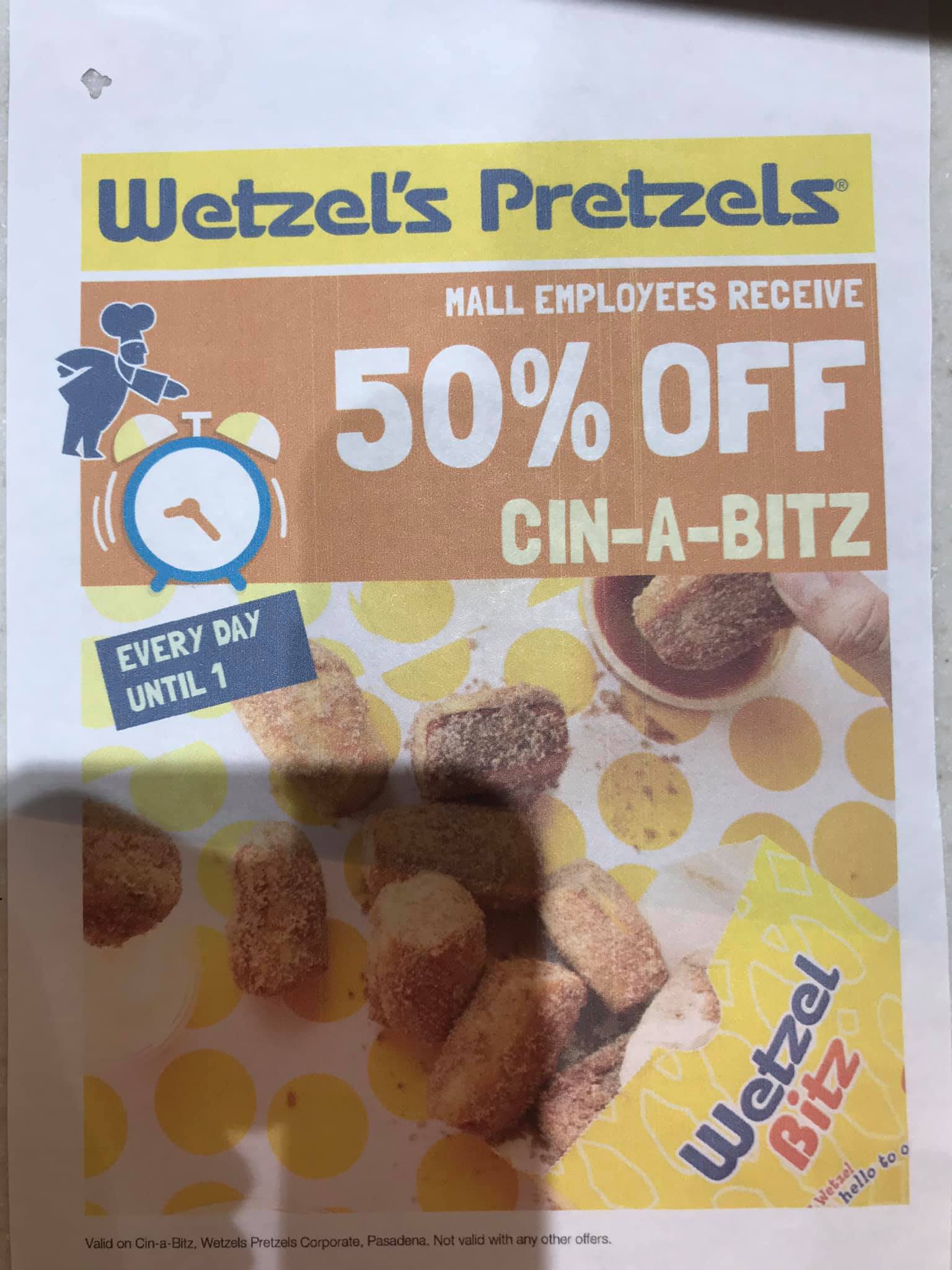 Wetzel’s Pretzels Lakeline 11200 Lakeline Mall Dr VC-1, Cedar Park