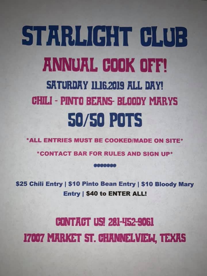 Starlight Bar Menu