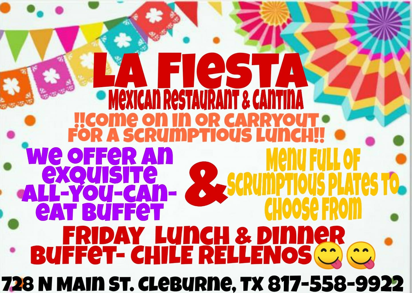 La Fiesta Mexican Restaurant 728 N Main St, Cleburne