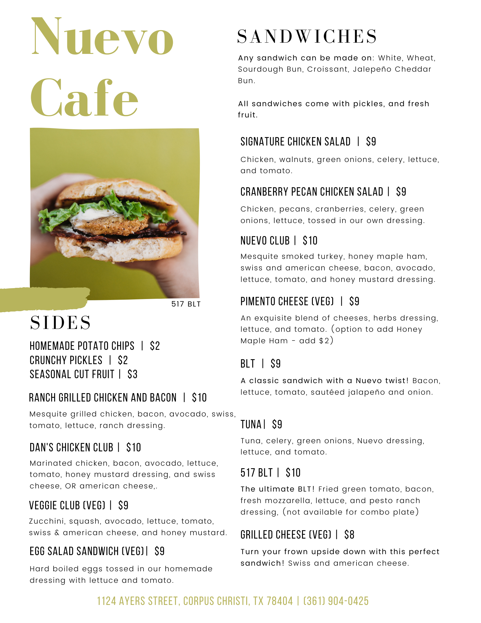 Nuevo Cafe 1124 Ayers St, Corpus Christi