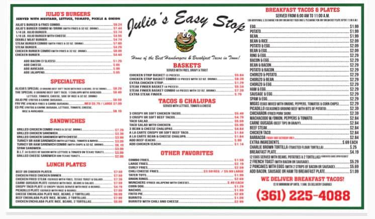 Julio's Easy Stop 5945 Greenwood Dr, Corpus Christi