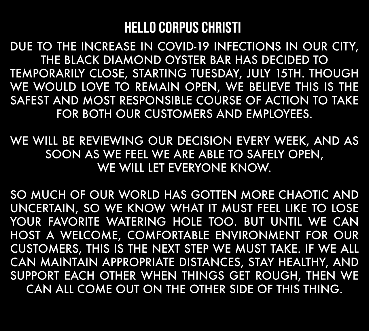 Black Diamond Oyster Bar 418 N A. S Dr, Corpus Christi