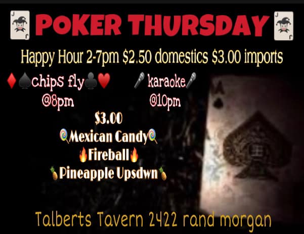 Talberts Tavern Menu