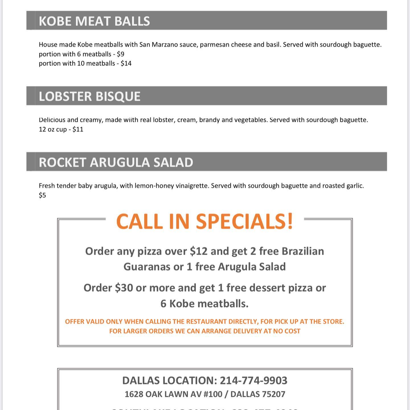 Delucca Gaucho Pizza & Wine Dallas 1628 Oak Lawn Ave Ste 100, Dallas