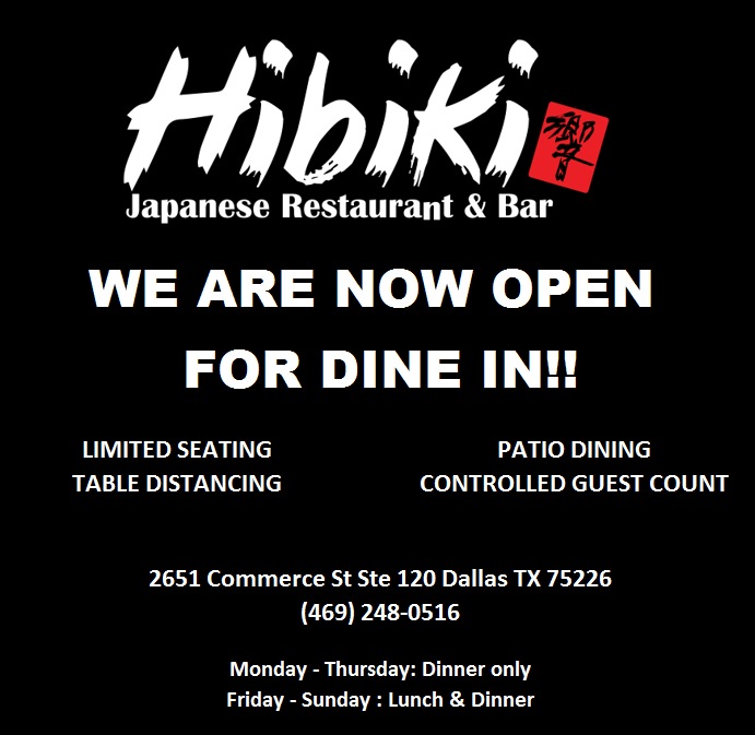 Hibiki Sushi 2651 Commerce St #120, Dallas