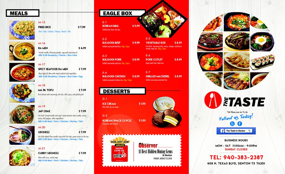 Denton, TX Restaurants Open for Takeout, Curbside Service and/or