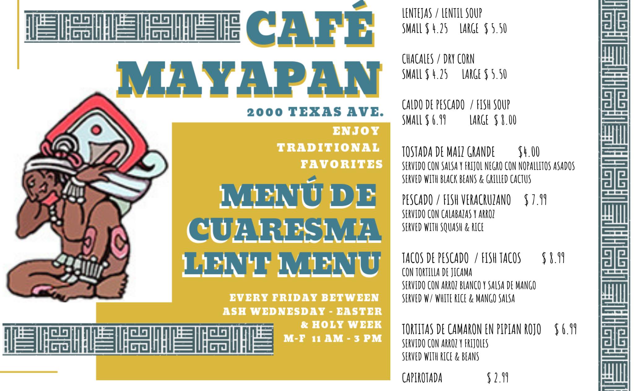 Cafe Mayapan 2000 Texas Ave, El Paso
